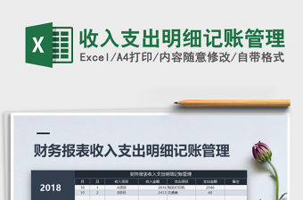 2021年收入支出明細記賬管理免費下載