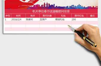 2022年機關單位春節大愛無疆慰問安排免費下載