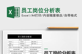 2021年員工崗位分析表免費下載