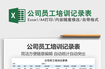 2021年公司員工培訓記錄表