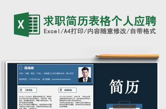 2022年求職簡歷表格個人應(yīng)聘