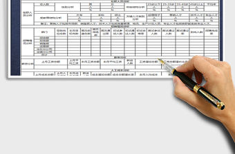 2021年人事管理月报表