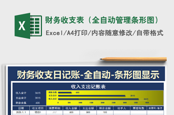 2021年財(cái)務(wù)收支表（全自動(dòng)管理?xiàng)l形圖）