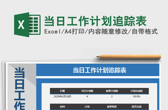 2021年當日工作計劃追蹤表