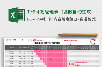 2021年工作計劃管理表-(函數自動生成)