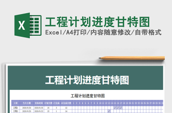 2021年工程計劃進度甘特圖