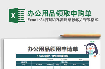 2022年辦公用品領(lǐng)取申購單