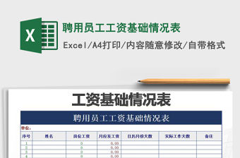 2022年聘用員工工資基礎(chǔ)情況表