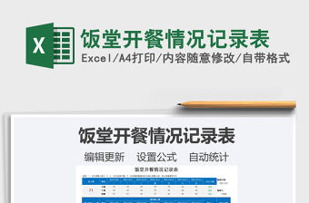 2021年飯堂開餐情況記錄表