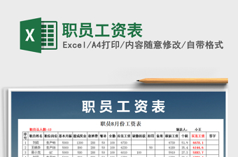 2022年職員工資表