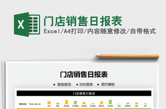 2021年門店銷售日報表