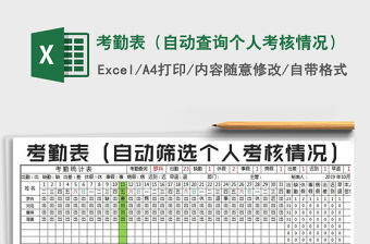 2021年考勤表（自動查詢個人考核情況）