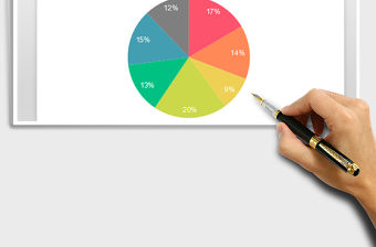 2021年小清新彩色餅圖 財務營銷圖表模板免費下載