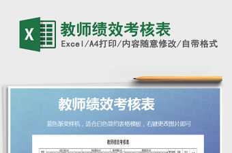 2022年教師績效考核表免費下載