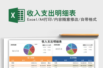 2022年收入支出明細表免費下載