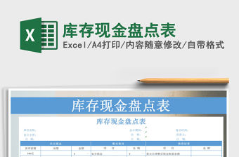 2021年庫存現金盤點表