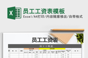 2022年員工工資表模板免費(fèi)下載