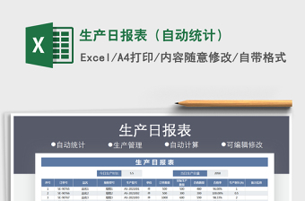 2021年生產(chǎn)日?qǐng)?bào)表（自動(dòng)統(tǒng)計(jì)）