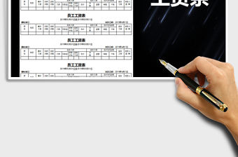 2022年員工工資條模板免費下載