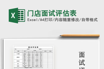 2021年門店面試評估表