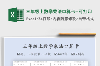 2021年三年級上數(shù)學(xué)乘法口算卡-可打印