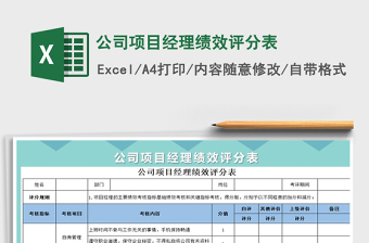 2021年公司項(xiàng)目經(jīng)理績(jī)效評(píng)分表