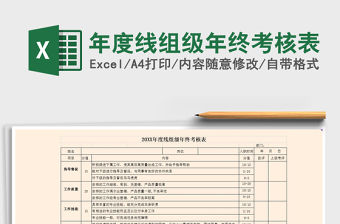 2021年年度線組級年終考核表