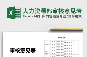 2021年人力資源部審核意見表
