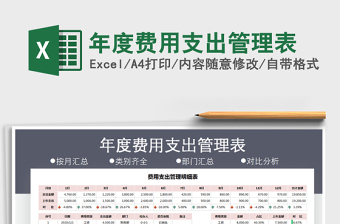 2021年年度費(fèi)用支出管理表