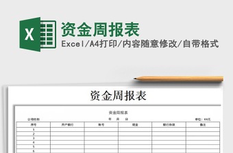 2022资金周报表格式