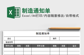 2021年制造通知單免費下載