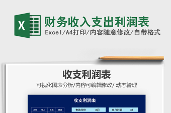 2021年財務(wù)收入支出利潤表