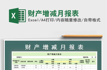 2021年財(cái)產(chǎn)增減月報(bào)表
