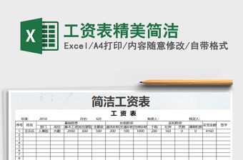 2022年工資表精美簡潔免費下載