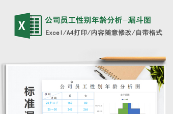 2022年公司員工性別年齡分析-漏斗圖免費(fèi)下載