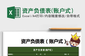 2022年資產負債表(賬戶式）