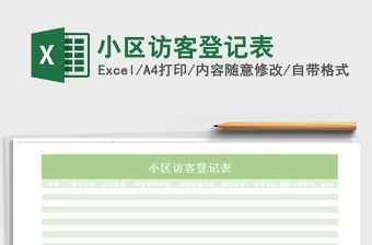 2021年小區(qū)訪客登記表