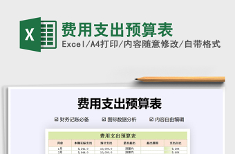 2021导入cis主要支出预算表免费下载