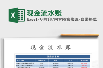 2021年現(xiàn)金流水賬