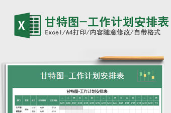 2021年甘特圖-工作計(jì)劃安排表