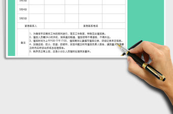 2022年五一勞動節(jié)值班表免費下載