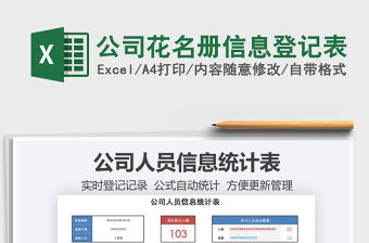 2021年公司花名冊(cè)信息登記表