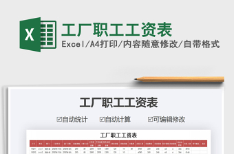 2021年工廠職工工資表