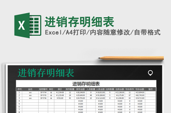 2022年進(jìn)銷存明細(xì)表免費(fèi)下載