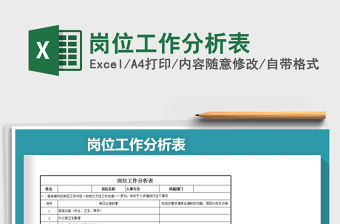 2022年崗位工作分析表免費(fèi)下載