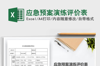 2021年應急預案演練評價表