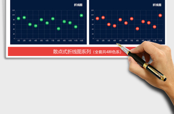 2022年散点式折线图表 金融趋势分析财务报表免费下载