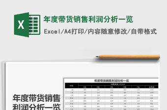 2021年年度帶貨銷售利潤分析一覽