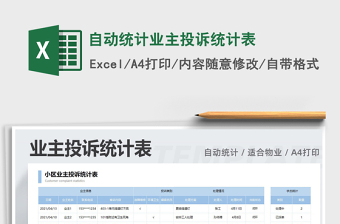2021年自動統(tǒng)計業(yè)主投訴統(tǒng)計表