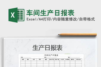 2021年車間生產日報表免費下載